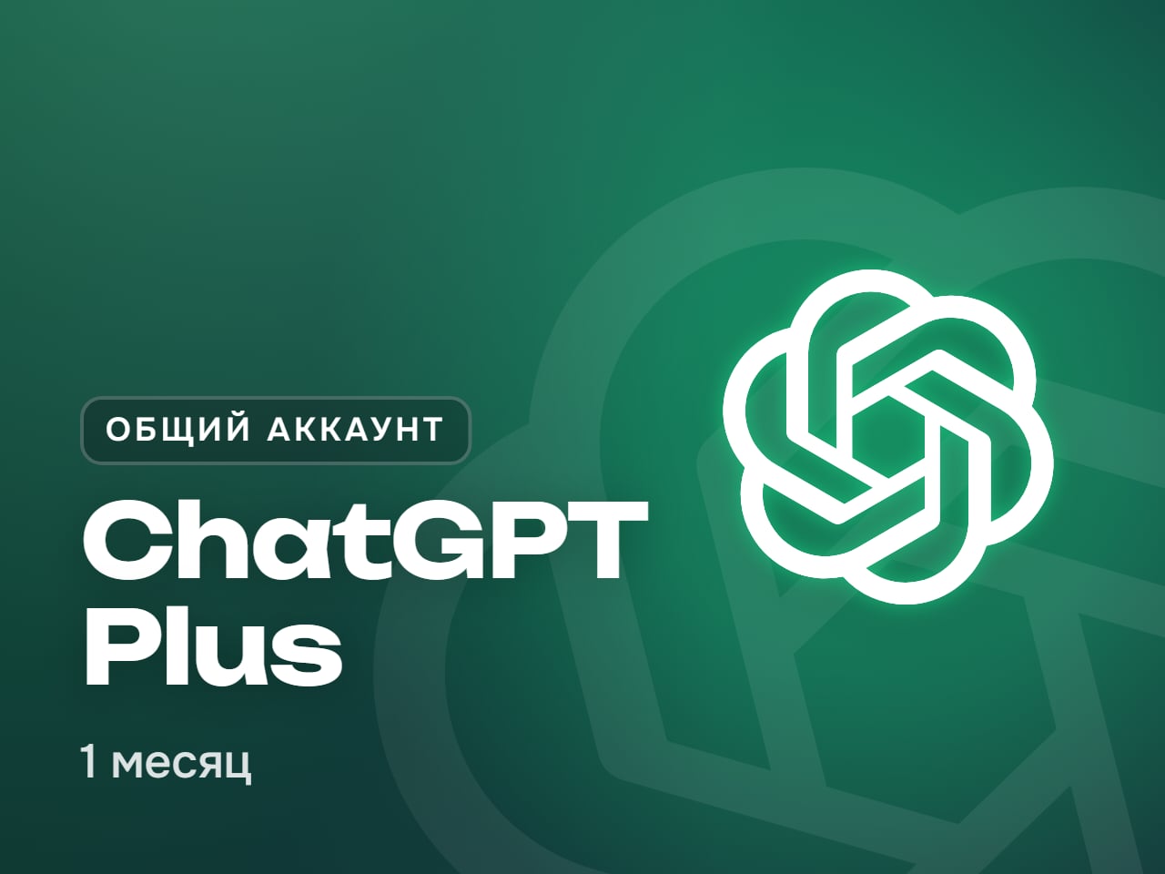 Общий аккаунт ChatGPT 6 Plus на 1 месяц